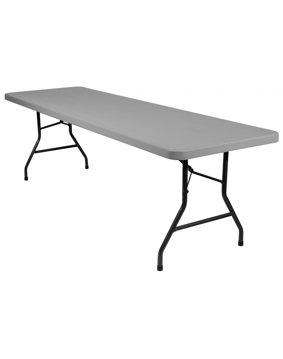 8 Foot Banquet Plastic Blow Mold Half Folding Table For