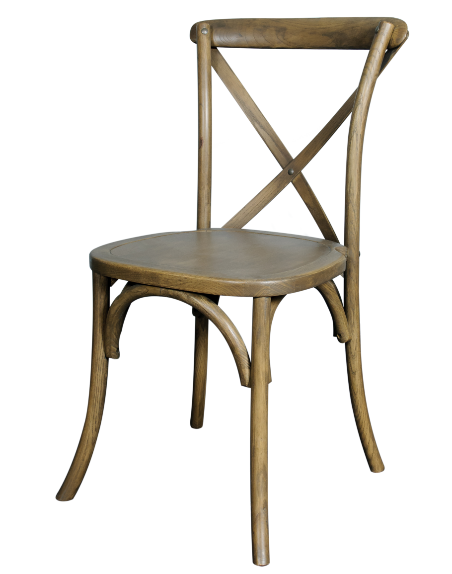 Lucca XBack Wood Chair, Rustic