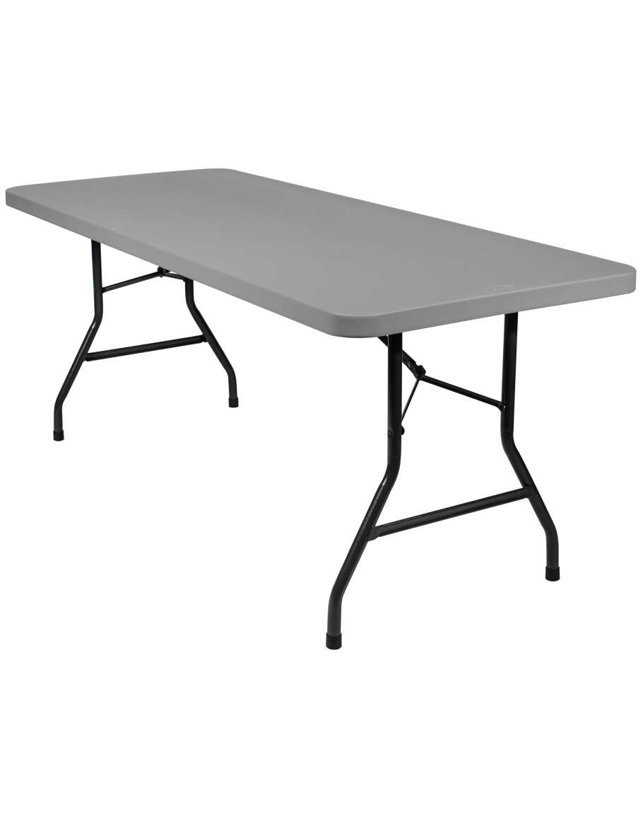 6 Foot Banquet Plastic Blow Mold Folding Table For 6 Foot Banquet Plastic Blow Mold Folding Table Grey