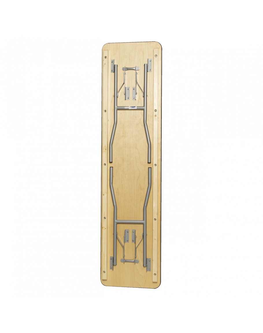 6 Foot Conference Wood Folding Table Metal Edging