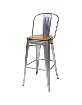 engrom Metal Bar Chair, Gunmetal Grey