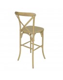 Lucca X-Back Wood Bar Chair, Natural
