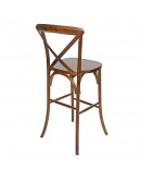 Lucca X-Back Wood Bar Chair, Antique