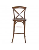 Lucca X-Back Wood Bar Chair, Antique