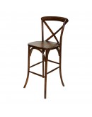 Lucca X-Back Wood Bar Chair, Antique