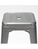 engrom Metal Bar Stool, Gunmetal Grey