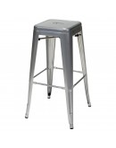 engrom Metal Bar Stool, Gunmetal Grey