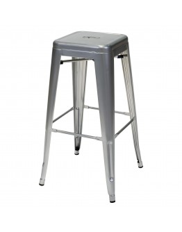 engrom Metal Bar Stool, Gunmetal Grey