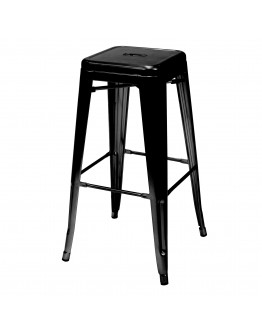 engrom Metal Bar Stool, Black
