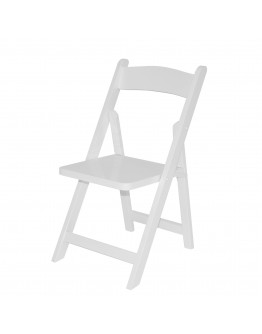 Children's Wood Folding Chair, White
