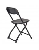 Rhino™ Children's Plastic Folding Chair, Black