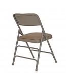 Rhino™ Metal Folding Chair, Fabric Beige Seat