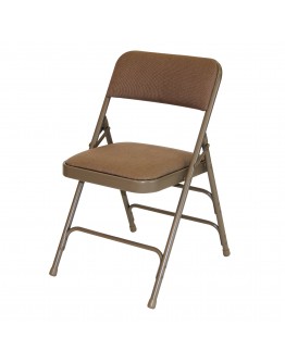 Rhino™ Metal Folding Chair, Fabric Beige Seat