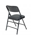 Rhino™ Metal Folding Chair, Fabric Black Seat