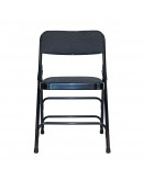 Rhino™ Metal Folding Chair, Fabric Black Seat