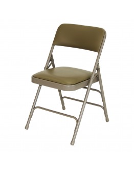 Rhino™ Metal Folding Chair, Vinyl Beige Seat