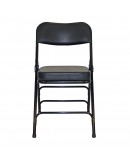 Rhino™ Metal Folding Chair, 2" Vinyl Black Seat