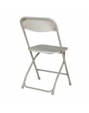 Rhino™ Plastic Folding Chair, Metal Frame, Bone