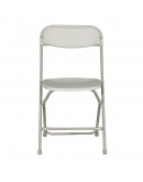 Rhino™ Plastic Folding Chair, Metal Frame, Bone