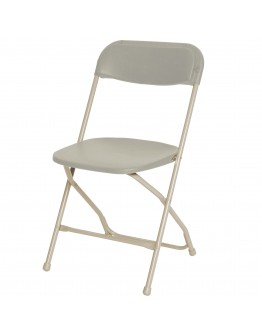 Rhino™ Plastic Folding Chair, Metal Frame, Bone