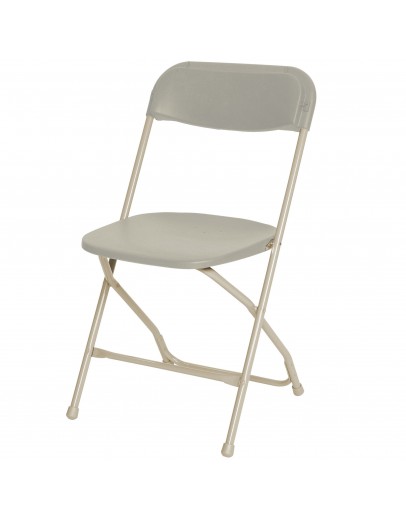 Rhino™ Plastic Folding Chair, Metal Frame, Bone