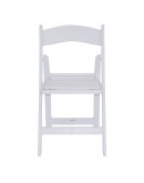 Resin Folding Chair, White