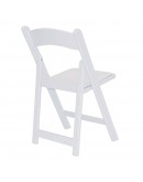 Resin Folding Chair, White