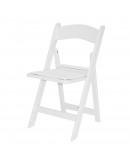 Resin Folding Chair, White