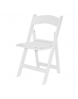 Resin Folding Chair, White