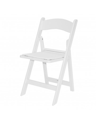 Resin Folding Chair, White