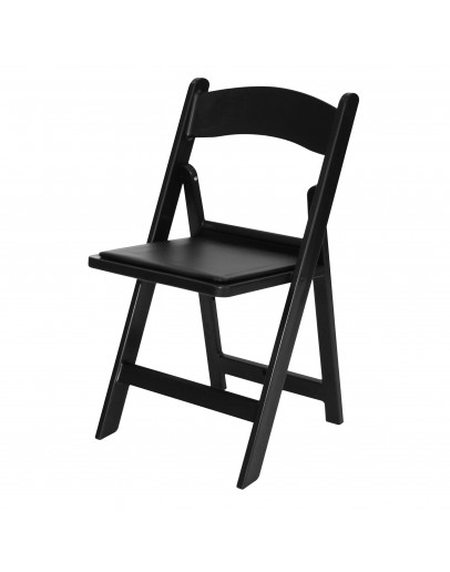 Resin Folding Chair, Black