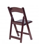 Resin Folding Chair, Mahogany