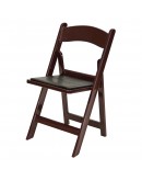 Resin Folding Chair, Mahogany
