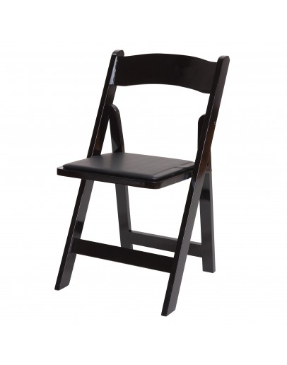 Wood Folding Chair, Black