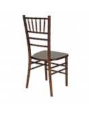 Chiavari Wood Chair, Fruitwood, Ivory Cushion