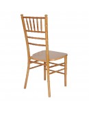 Chiavari Wood Chair, Natural, Ivory Cushion