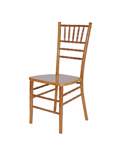 Chiavari Wood Chair, Natural, Ivory Cushion