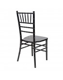 Chiavari Wood Chair, Black, Black Cushion