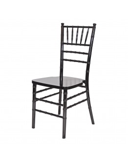 Chiavari Wood Chair, Black, Black Cushion