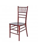 Chiavari Wood Chair, Mahogany, Ivory Cushion