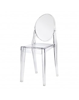 Phantom Resin Chair, no Arms, Clear