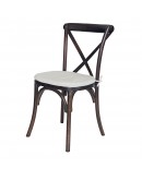 Lucca X-Back Wood Chair, Antique