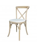 Lucca X-Back Wood Chair, Natural