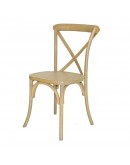 Lucca X-Back Wood Chair, Natural