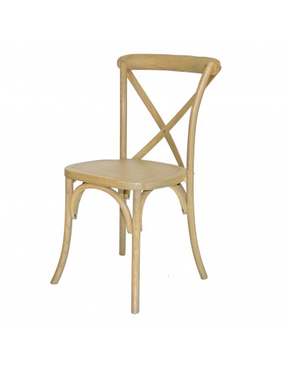 Lucca X-Back Wood Chair, Natural