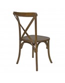 Lucca X-Back Wood Chair, Rustic