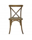 Lucca X-Back Wood Chair, Rustic