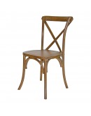 Lucca X-Back Wood Chair, Rustic