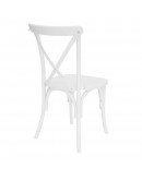 Lucca X-Back Resin Chair, White