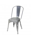 engrom Metal Chair, Gunmetal Grey